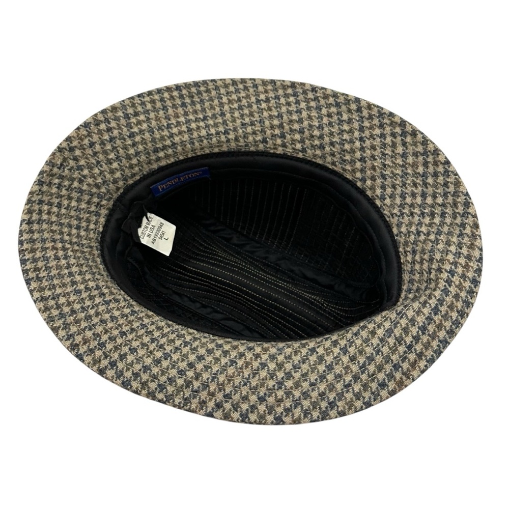 Vintage Pendleton Twill Wool Plaid Bucket Hat Size L - Picture 2 of 5